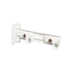 Suporte lateral de trilho duplo reforçado branco, 2 peças