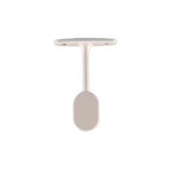 Suporte para haste oval para armário, terminal, metal com acabamento branco, 25 x 15 mm, 2 peças, blister