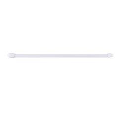 Varão de cortina extensível plano branco, Ø1,1 x 40 - 65 cm, 2 UDS