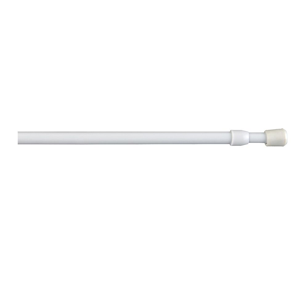 Varão de cortina branco, extensível, com encaixe por pressão e rosca, Ø0,8 x 30-45 cm, 2 UDS