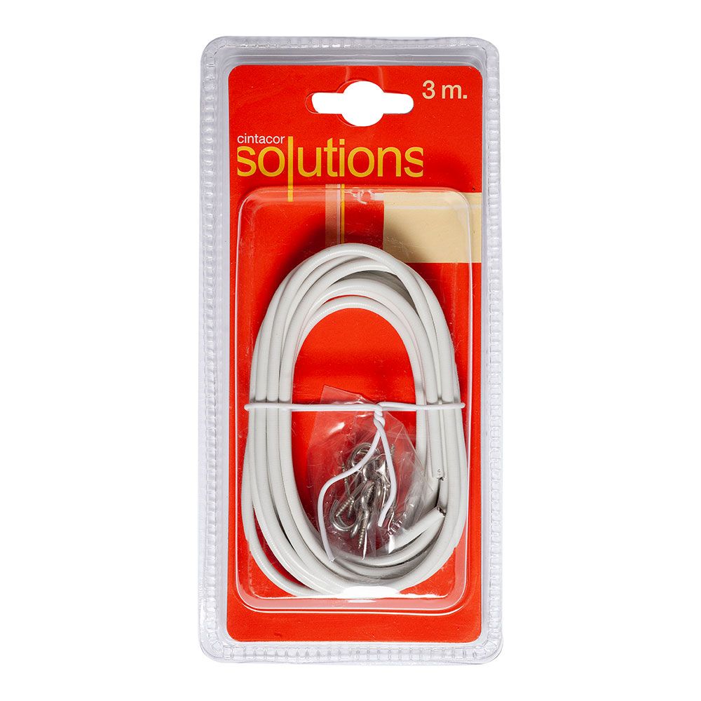 Cable plastificado portavisillo blanco 0,4 cm x 3 m - Image 2