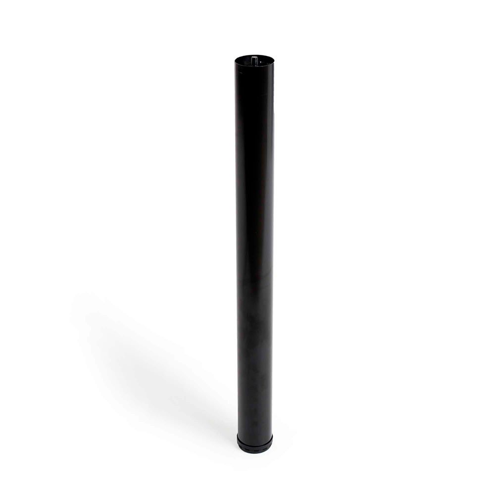 REI Perna extensível cilíndrica, modelo 406g, aço com acabamento preto, ø60 x 710/7450 mm