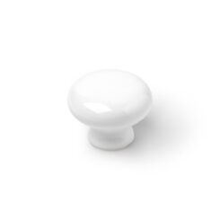 REI Puxador para móveis, modelo 821, porcelanato com acabamento branco, ø35 mm, blister 4 unidades