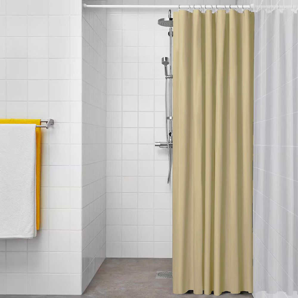Cortina de banheiro básica bege 180 x 180 cm
