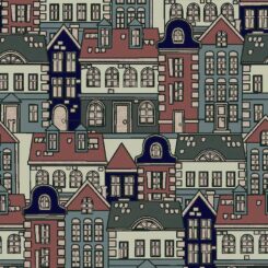 THINGS HOME TRADE Toalha de mesa anti-manchas Town 140 x 200 cm
