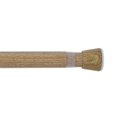 Barra extensível multiuso a pressão sem furos, madeira, Ø2,8 - 2,5 x 140 - 250 cm