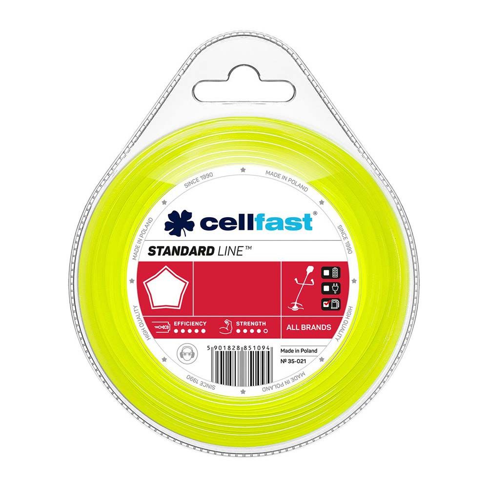 FIO para roçadora, estrela, Ø3,0 mm, dispensador 15 m