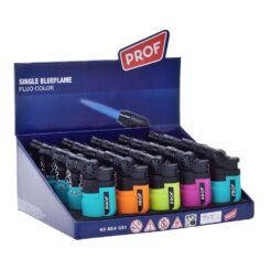 Isqueiro electrónico, lata de borracha, chama azul, cores variadas