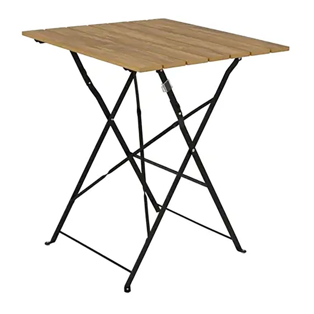 Conjunto de mesa e 2 cadeiras leeds, dobráveis, madeira, castanho - Image 2