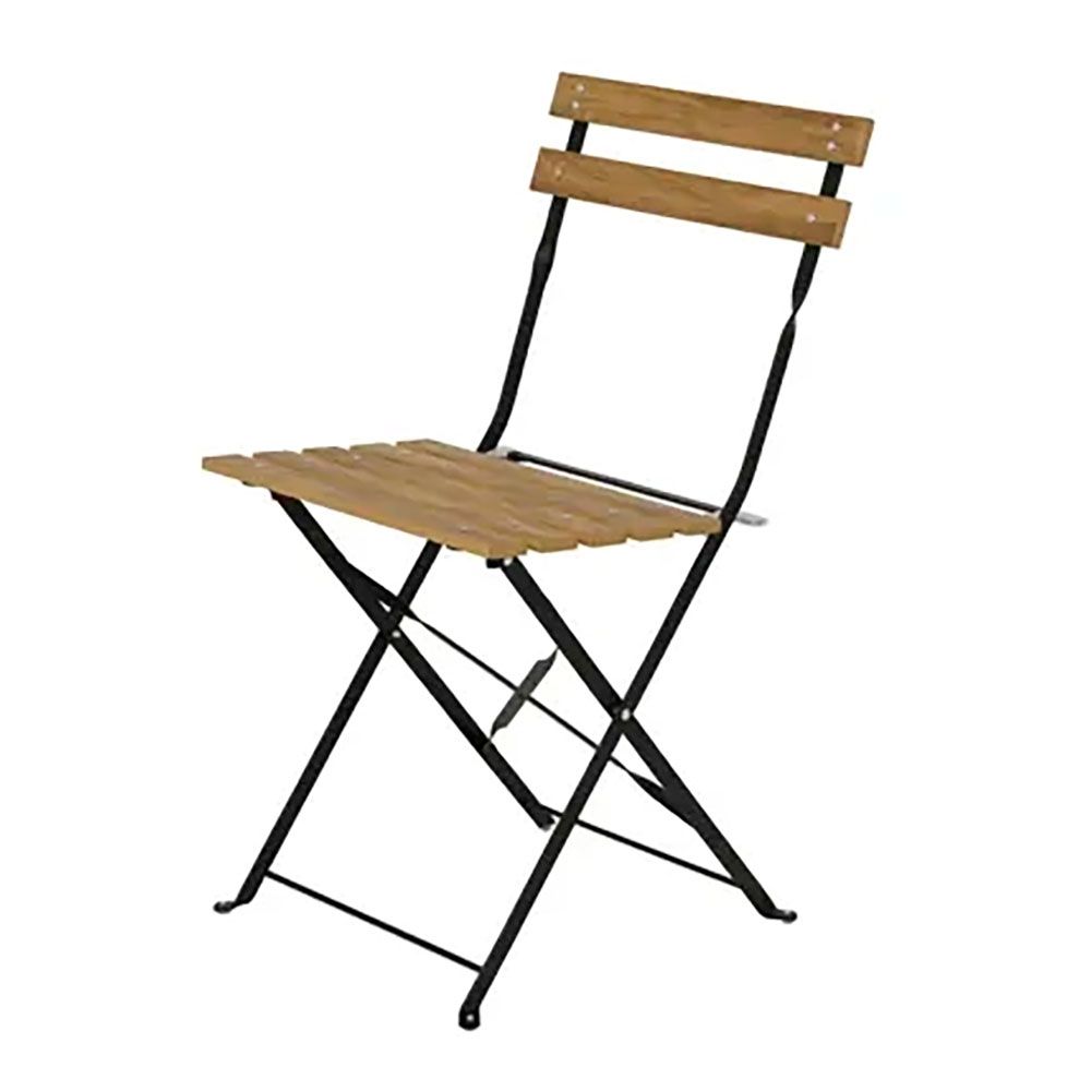 Conjunto de mesa e 2 cadeiras leeds, dobráveis, madeira, castanho - Image 3