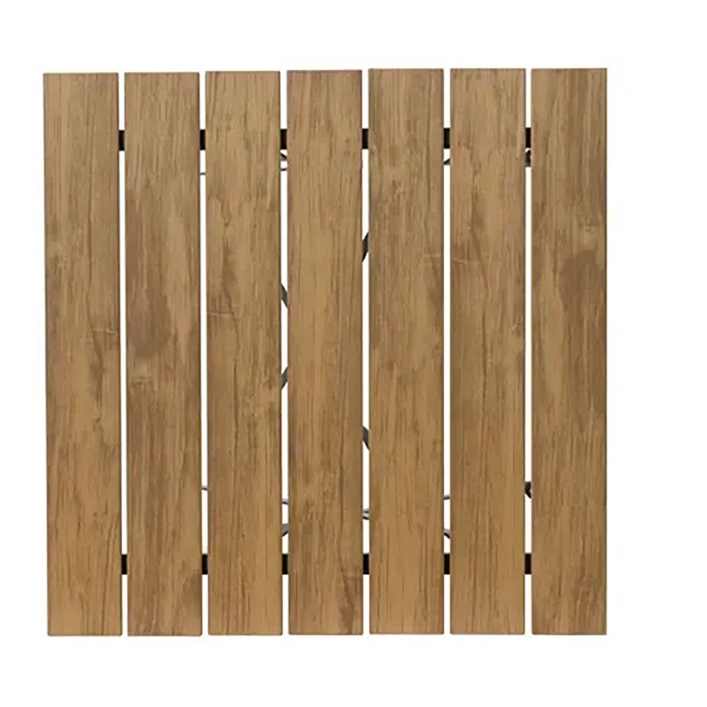 Conjunto de mesa e 2 cadeiras leeds, dobráveis, madeira, castanho - Image 6