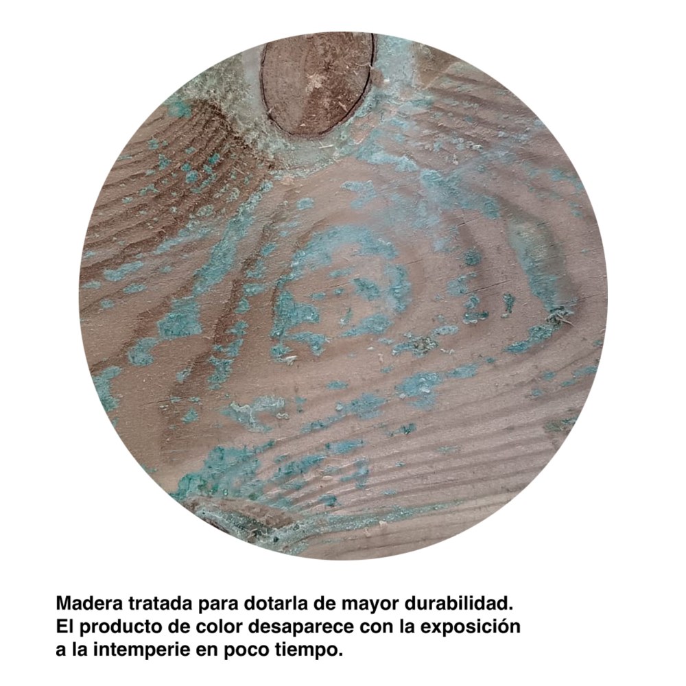 Mesa de piquenique de madeira 177 x 152 x 71 cm - Image 3