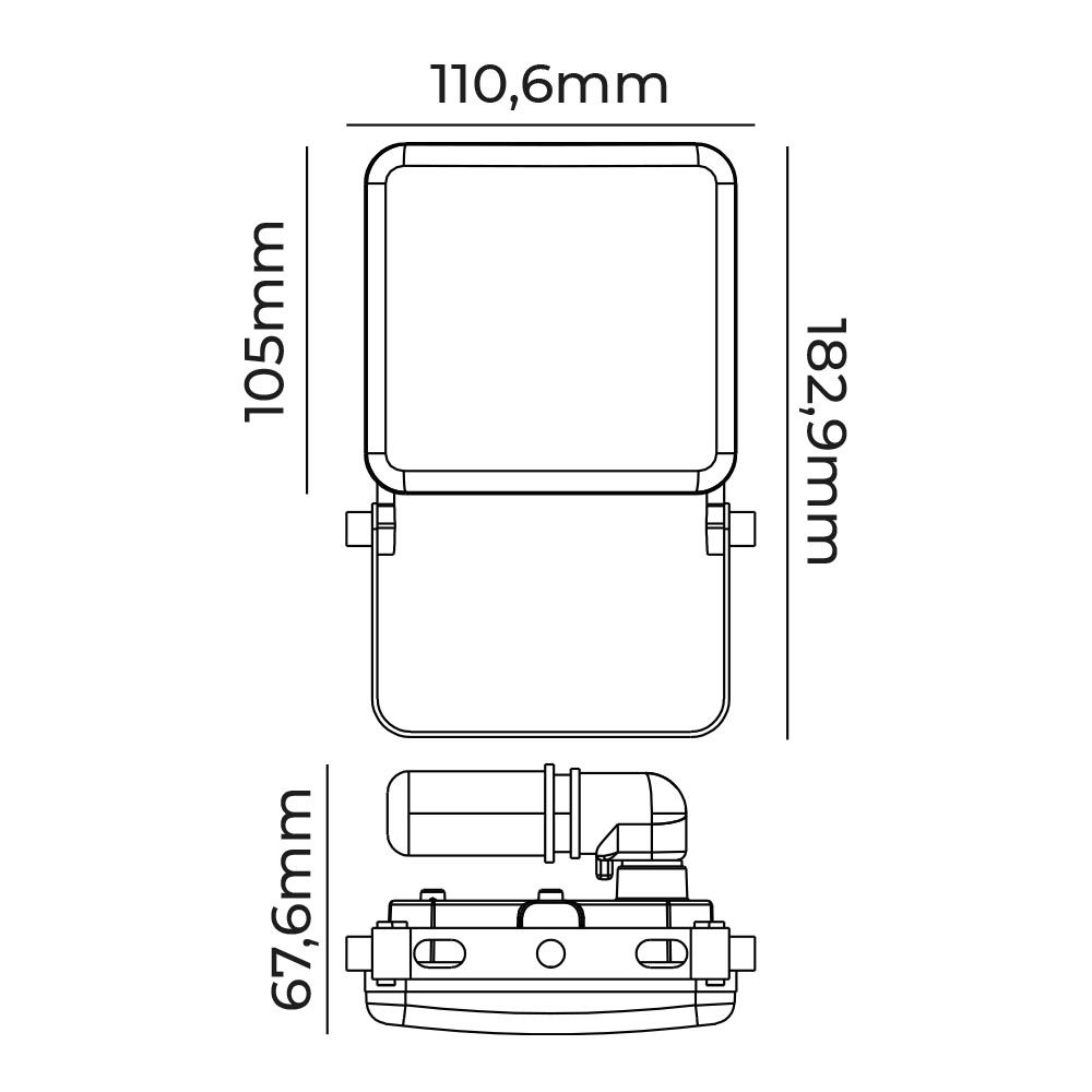 Projetor LED frameless 20W 1560lm 6000K EDM - Image 4