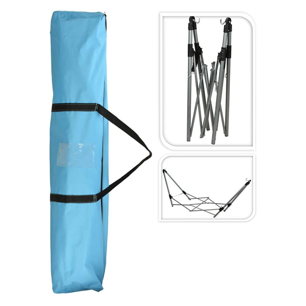 Cama de rede de descanso dobrável com suporte 240 x 80 x 75 cm - Image 2