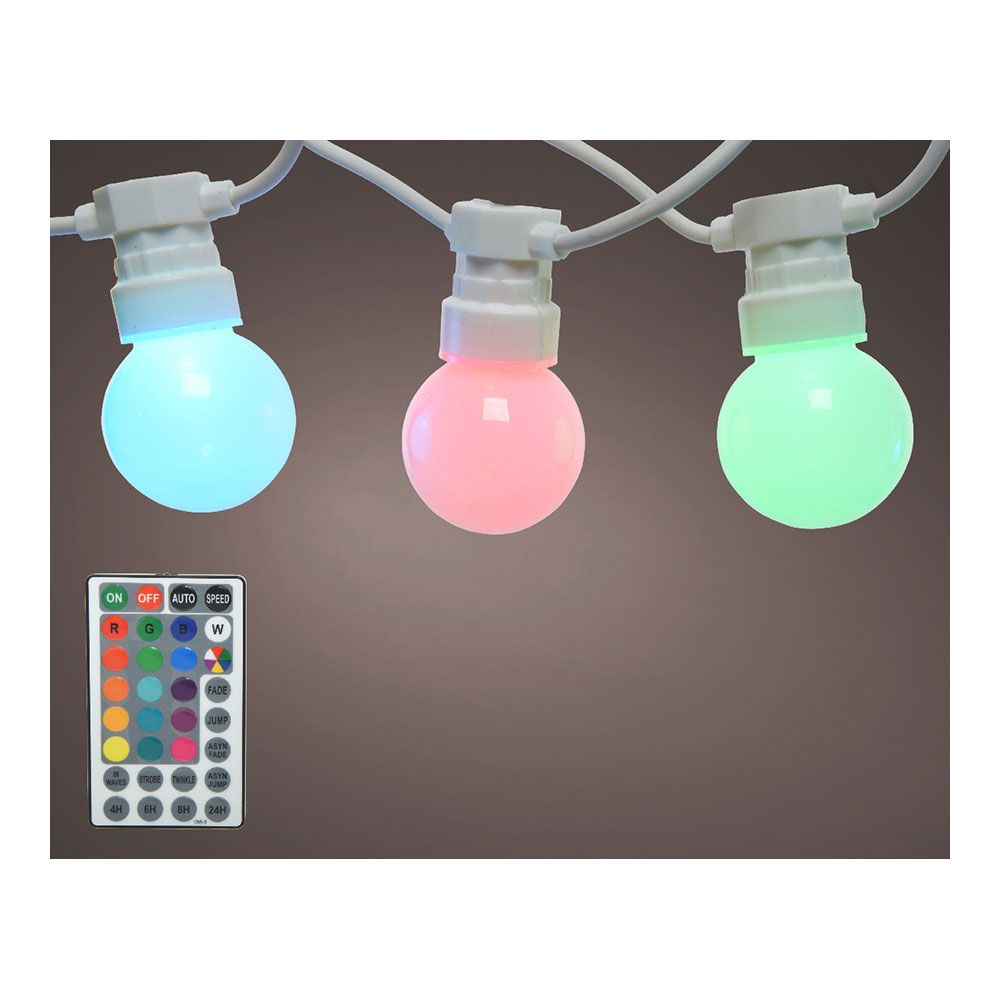 Grinalda 20 lâmpadas LED RGB IP44 14,5m lumineo - Image 2