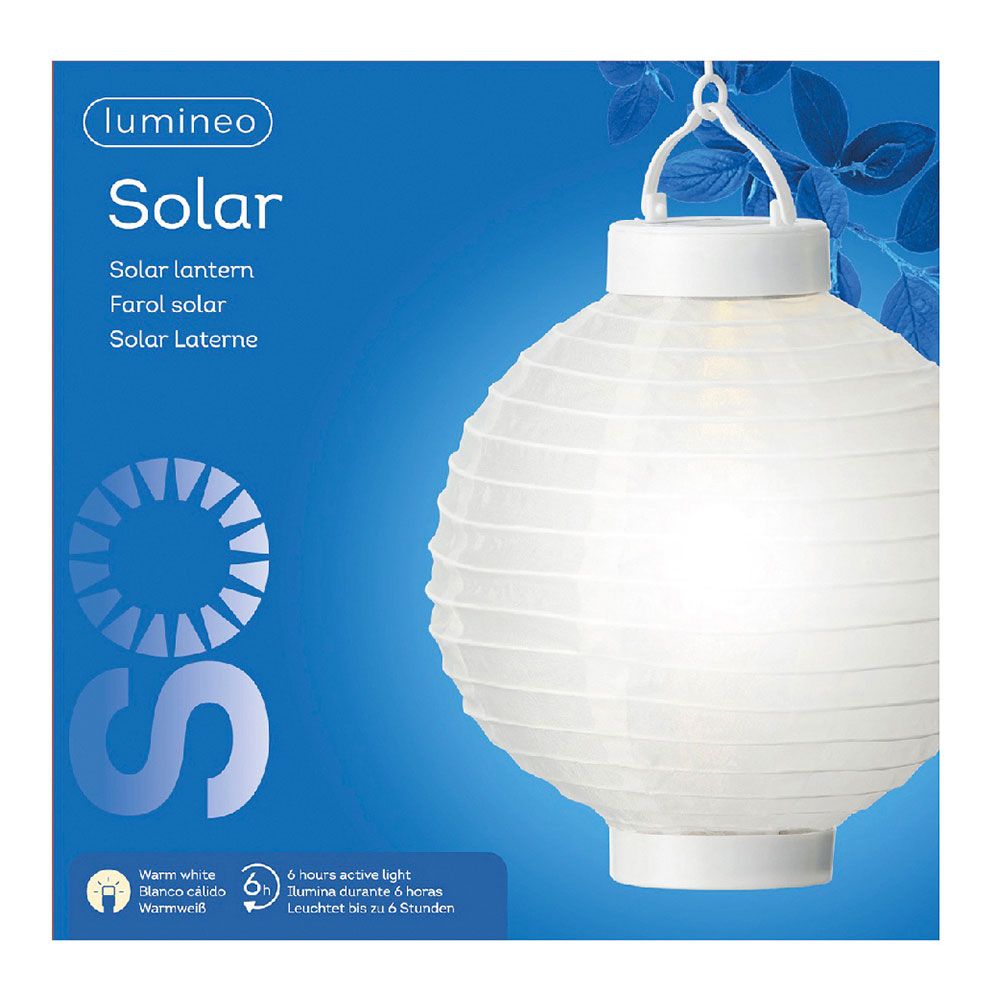 Candeeiro solar branco Ø20 x 23 cm - Image 2