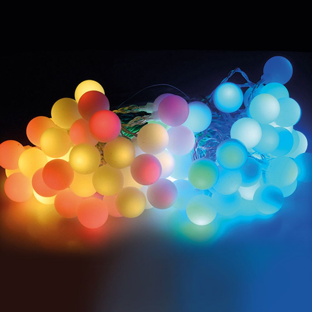 Grinalda 80 leds, multicolor, cores vivas, exterior, 16 m