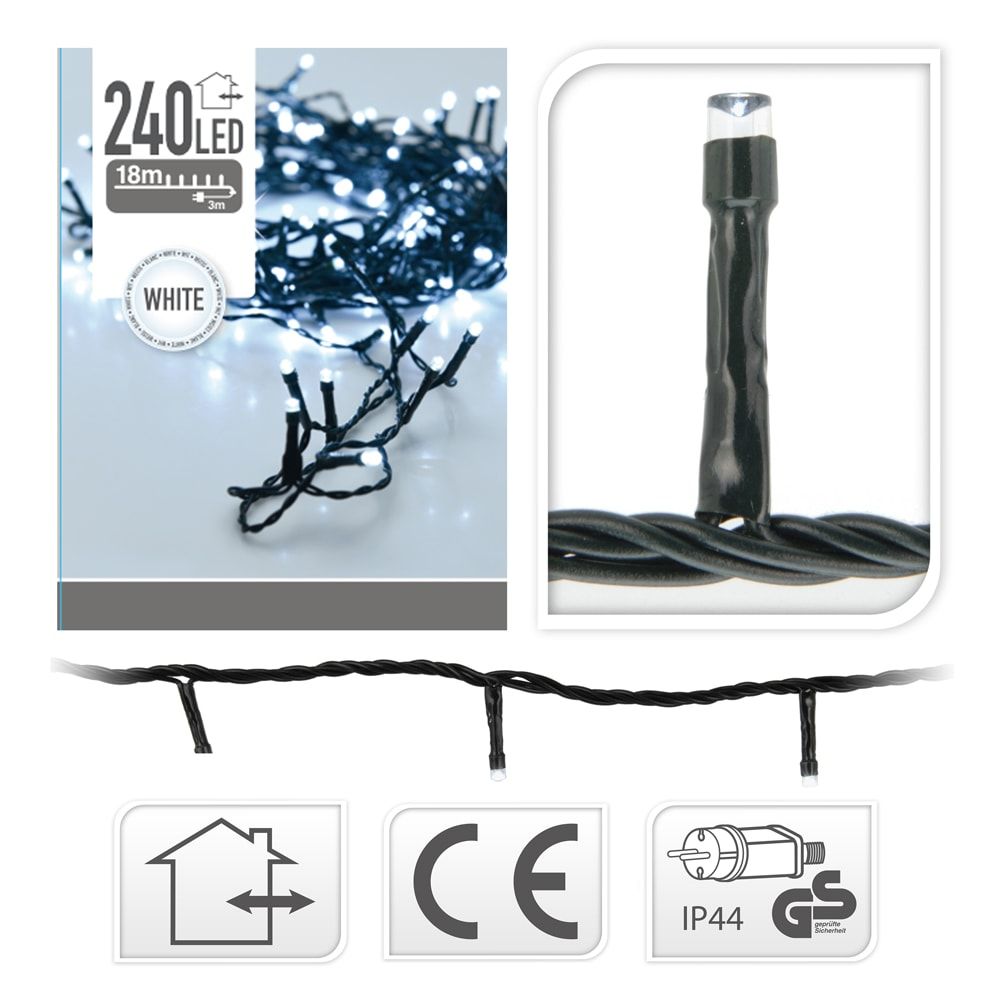 Grinalda fixa, 240 leds de LUZ fria, exterior, 18 m - Image 2