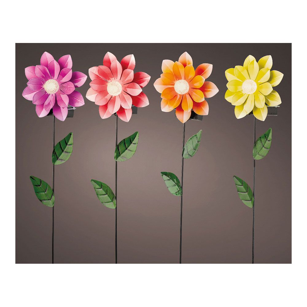 Flor com LUZ solar cores sortidas 11x6x49,5cm lumineo - Image 4
