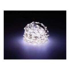 NULL Guirlanda micro LED extra densa 567 LEDs piscando luz fria cabo prata 14 m