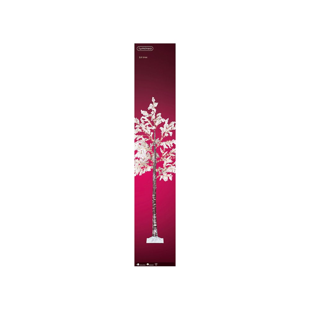 Árvore micro LED flores brancas IP44 210cm 270 leds - Image 2