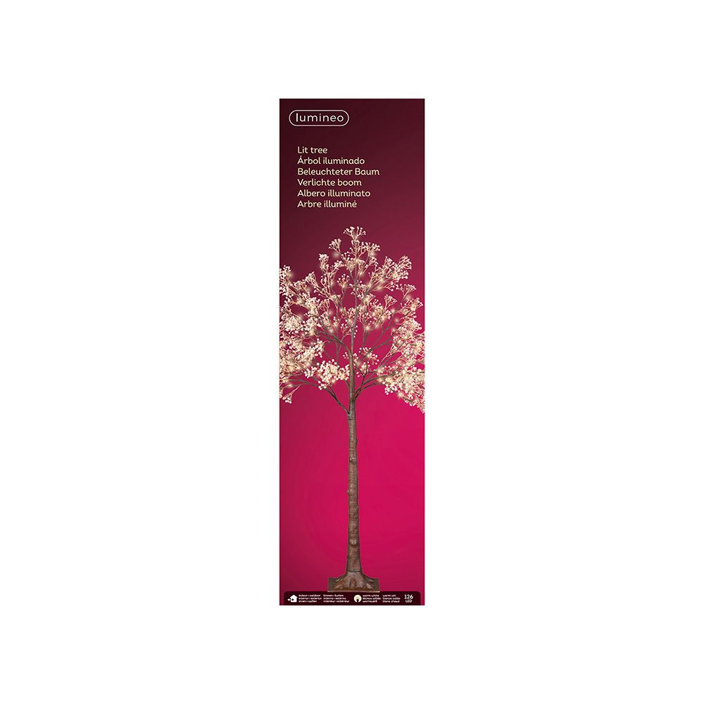 Árvore LED gupsophila purpurina IP44 150cm - Image 2