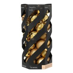 Bolas de decoração para árvore de Natal ø6 cm, douradas, caixa 35 unid