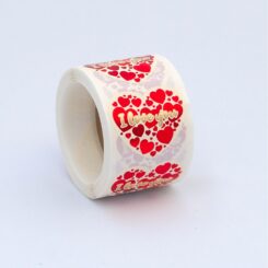Etiquetas adesivas ""i love you" coração, 250 unidades, 45 x 40 mm