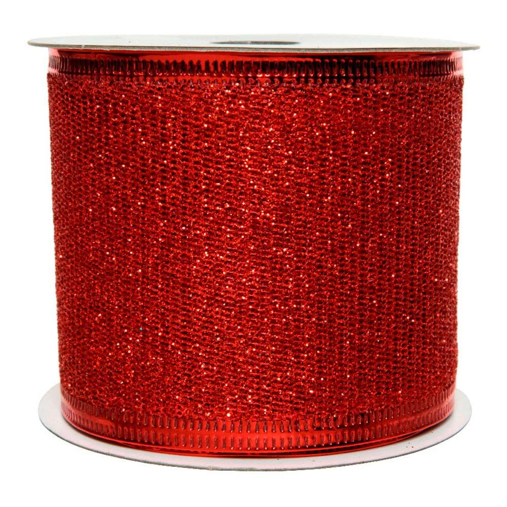 Lazo con purpurina rojo 270 x6,3 cm
