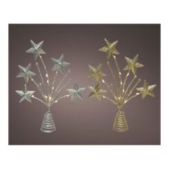 NULL Estrela de decoração de topo de árvore de Natal 5x21x31cm 12 LEDs cores sortidas