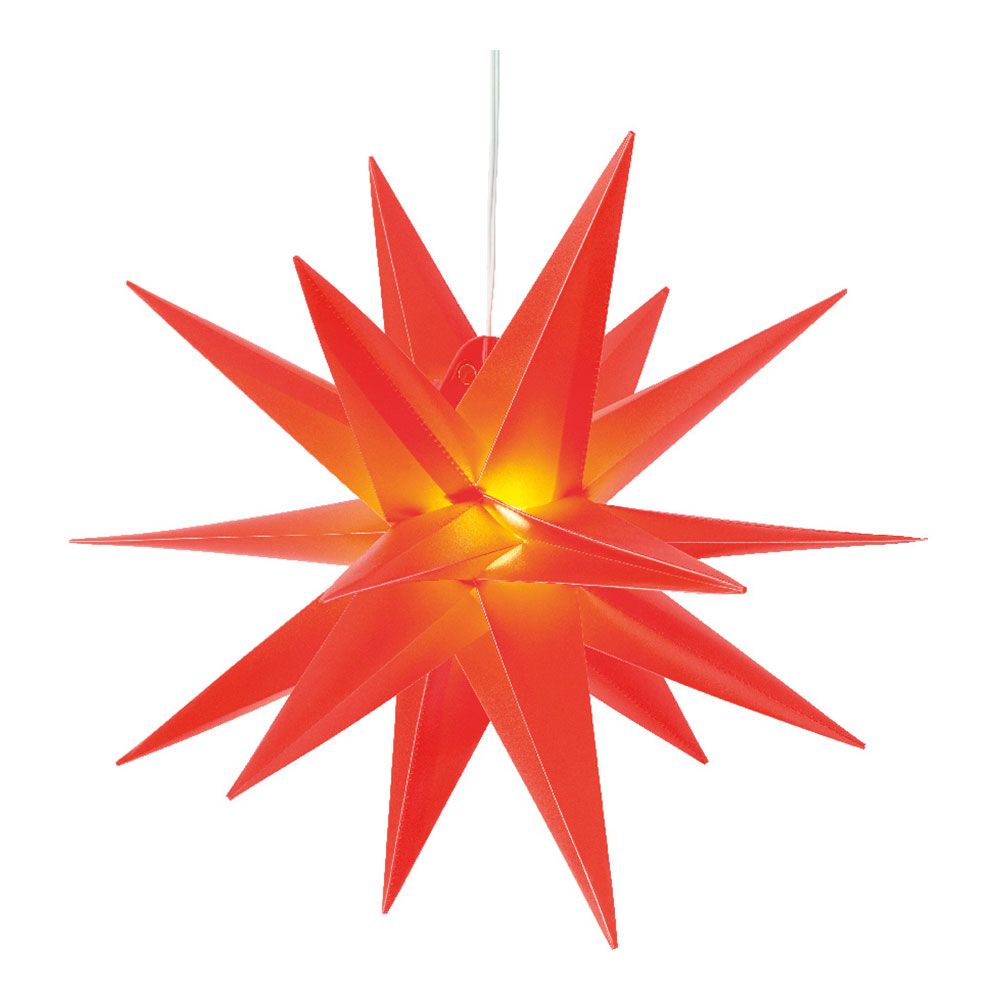 Estrela vermelha iluminada Ø40x40cm 6 leds exterior - Image 2