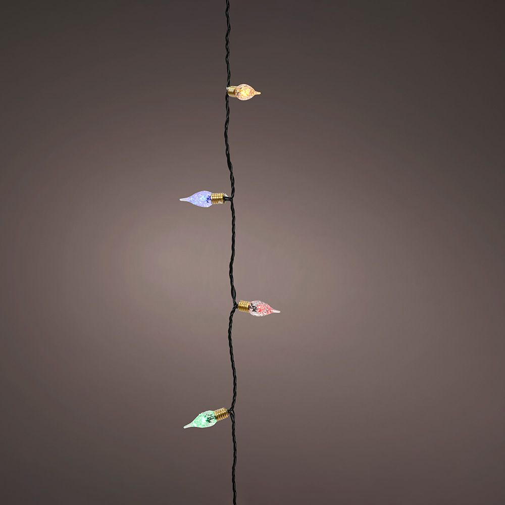Grinalda LED vintage multicor com 8 funções efeito cintilante para interior 1119cm 493271
