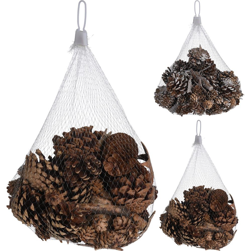 Pinhas para decorar, 2 modelos, com e sem efeito neve