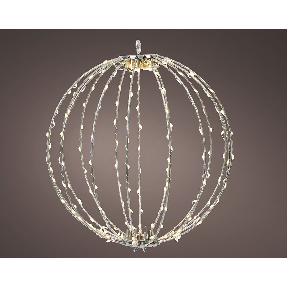 Enfeite LED bola" para pendurar, 480 leds, Ø58cm.