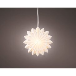 Estrella colgante de papel led, ø40 x 20,5 cm.
