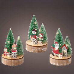 Figura decorativa motivos natalinos com LED, modelos variados, ø8 x 12 cm