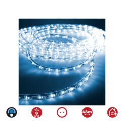 Tubo flexível fixo de 2 vias 48m. 30 led/m IP44 azul