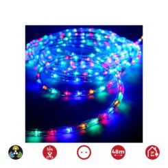 Tubo flexível fixo de 2 vias 48m. 30 led/m IP44 multicolor