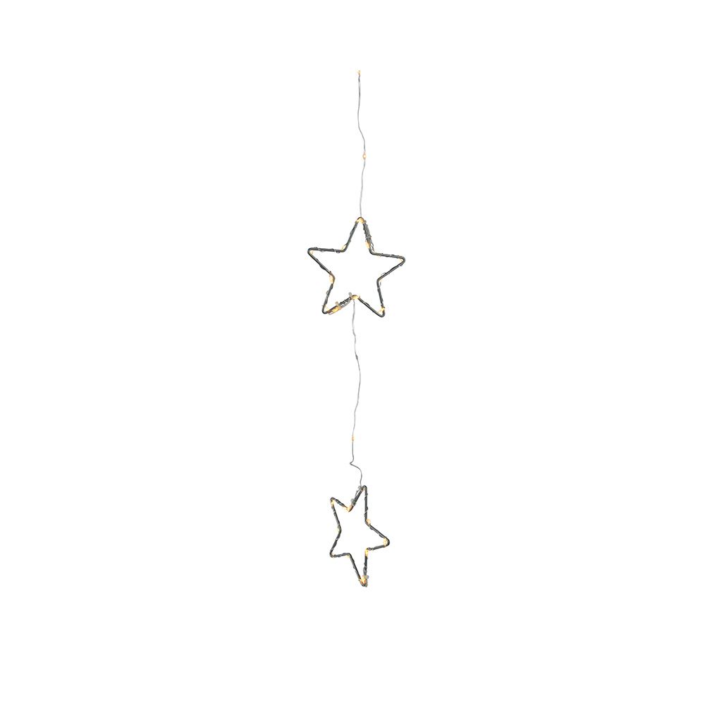 Cortina LED com estrelas, fixa, luz quente, 252 LEDs, exterior, 2 m cor preta
