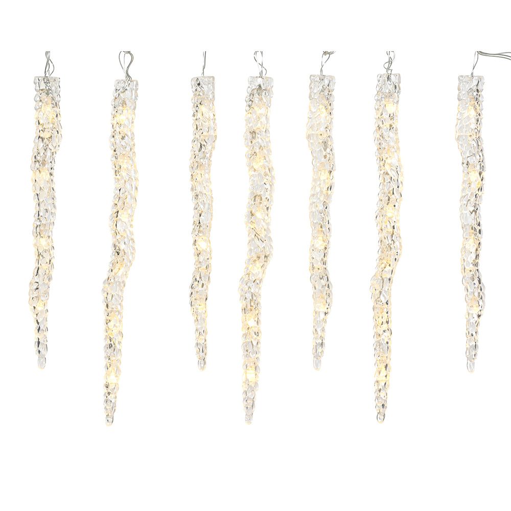Cortina LED com estalactites 60 leds, branco quente / multicor, exterior, 3,6 m - Image 2