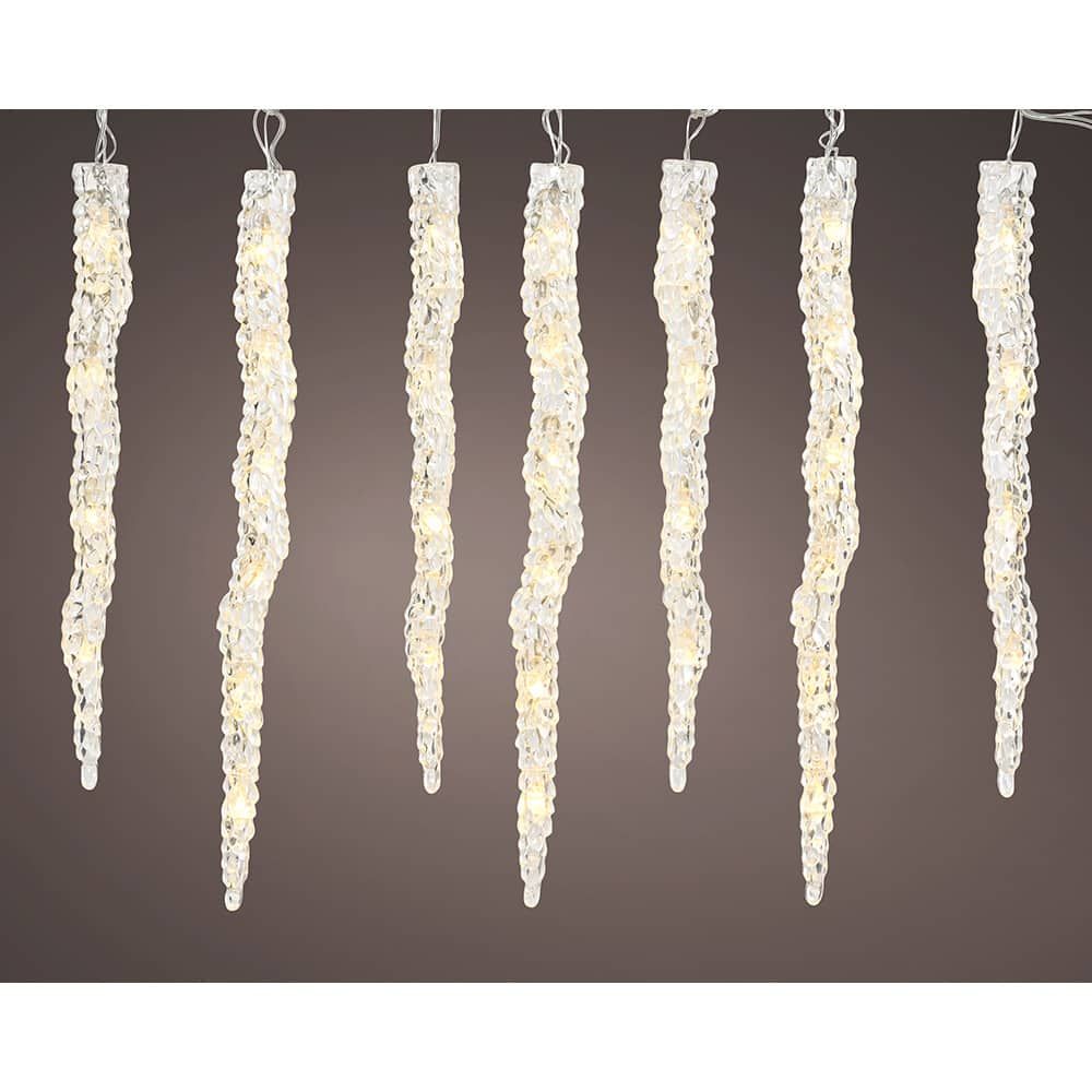 Cortina LED com estalactites 60 leds, branco quente / multicor, exterior, 3,6 m - Image 3