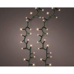 Guirlanda multifuncional, uso externo, led compacto, ouro macio, cabo verde, 500 leds, 16 m