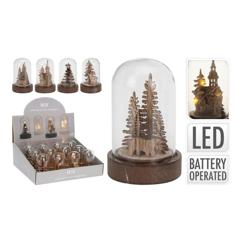 Figura decorativa de natal em madeira com LUZ LED, vários modelos - Image 2