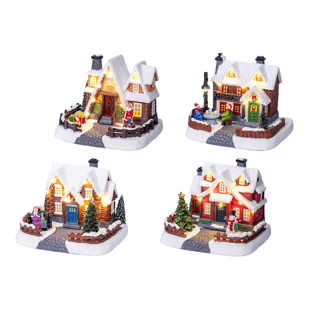 Casa de natal LED com LUZ fixa, vários modelos