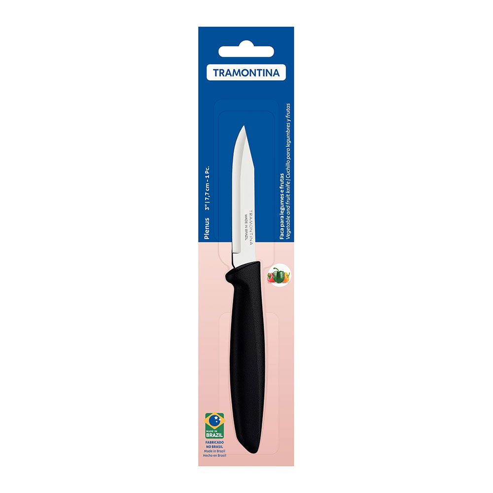 Faca para legumes e frutas plenus black 7,7 cm blister - Image 2