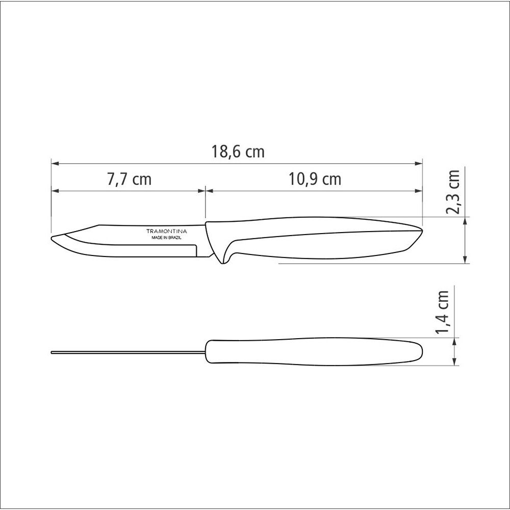 Faca para legumes e frutas plenus black 7,7 cm - Image 2