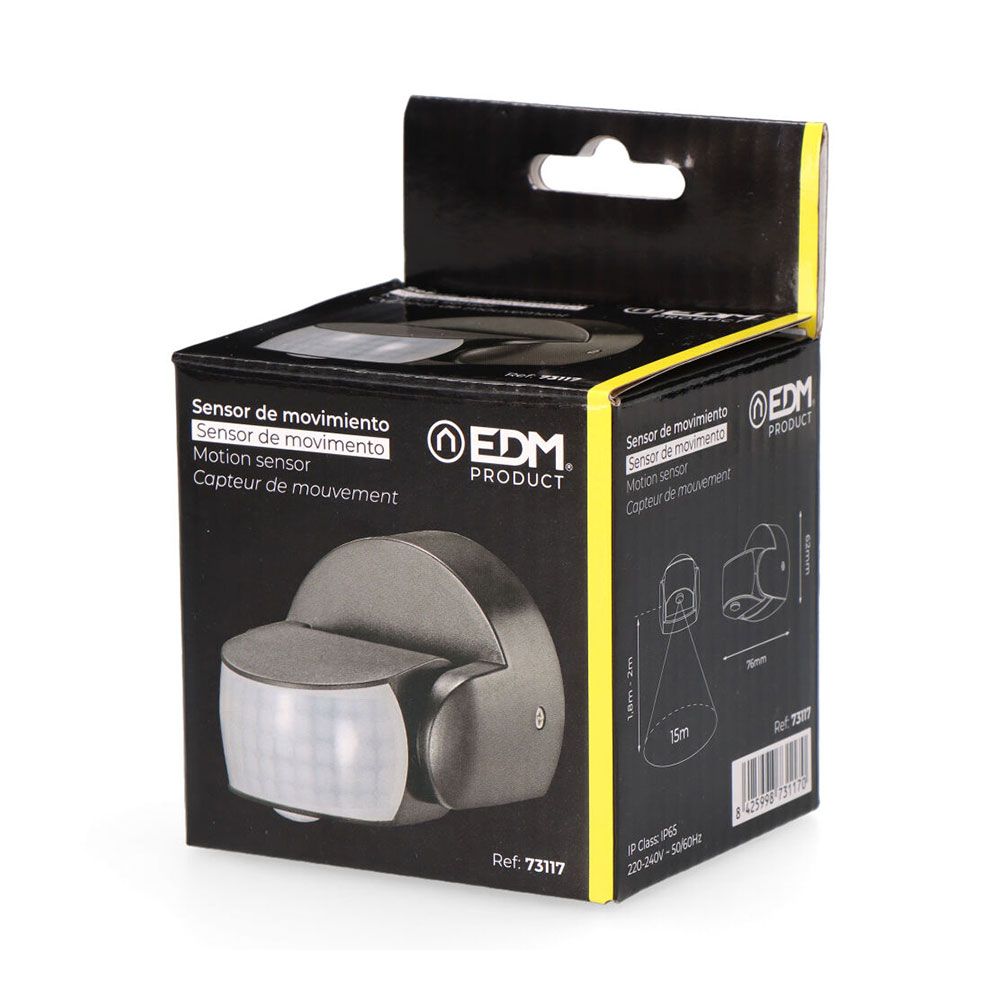 Sensor de movimento e crepúsculo 15 m IP65 preto - Image 8