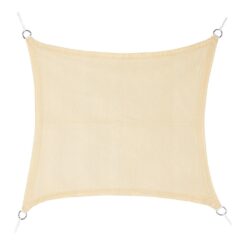 Toldo de vela quadrado bege 5 x 5 m