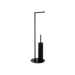 Suporte papel higienico + piaçaba preto mate