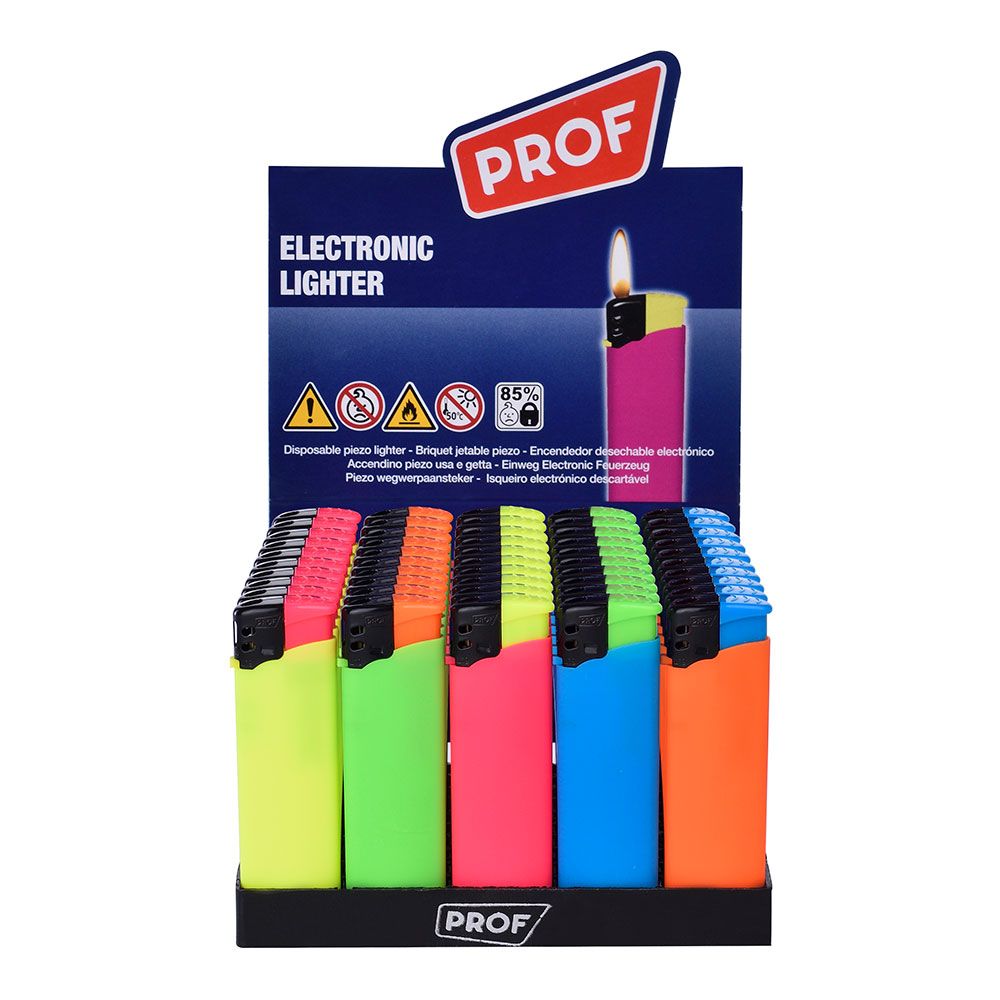 Isqueiro eletrónico rubber touch, cores sortidas euro/u - Image 3